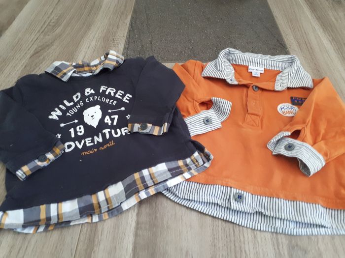 Lot de 2 Polos manches longues