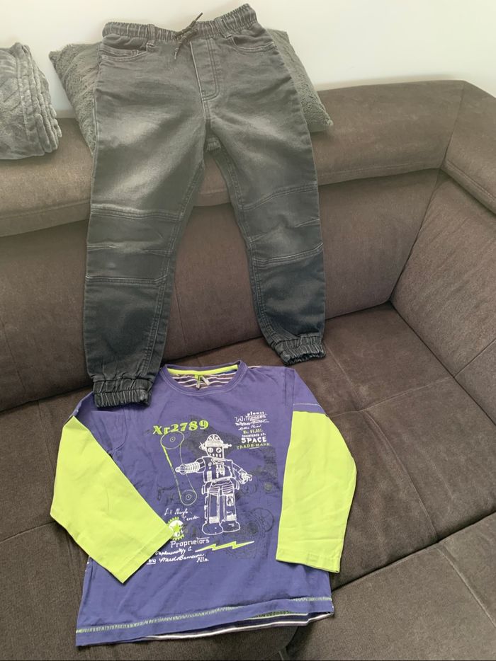 Jeans + tee-shirt manches longues « Orchestra » taille 10 ans