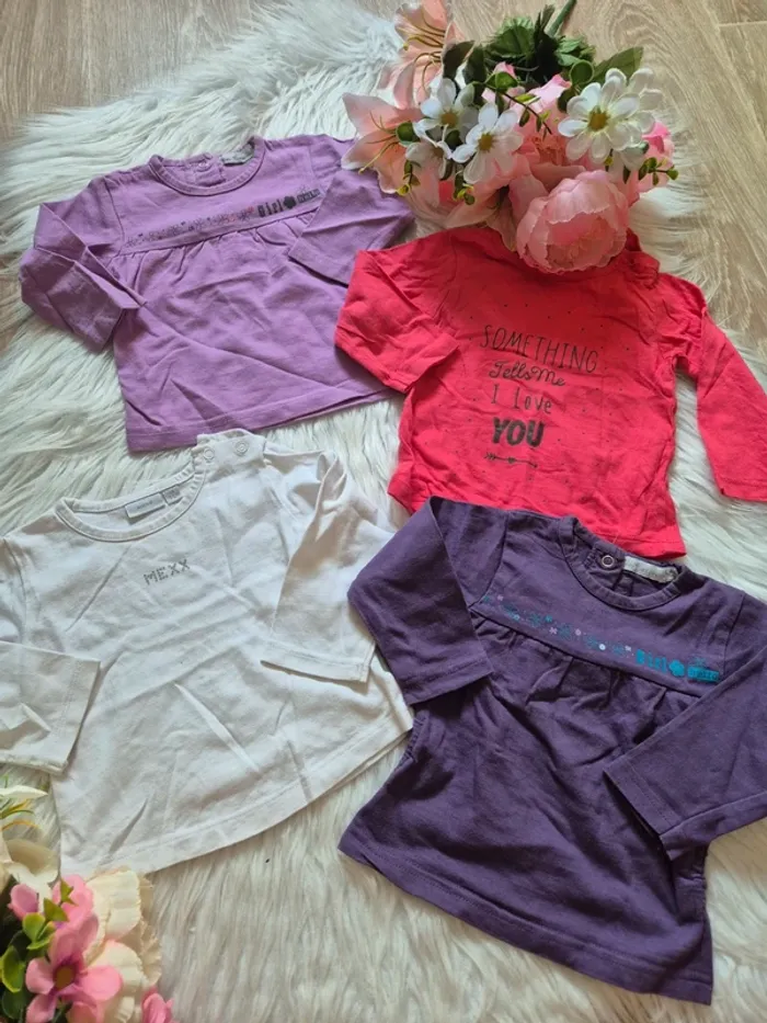 Lots T-shirt manches longues 9mois