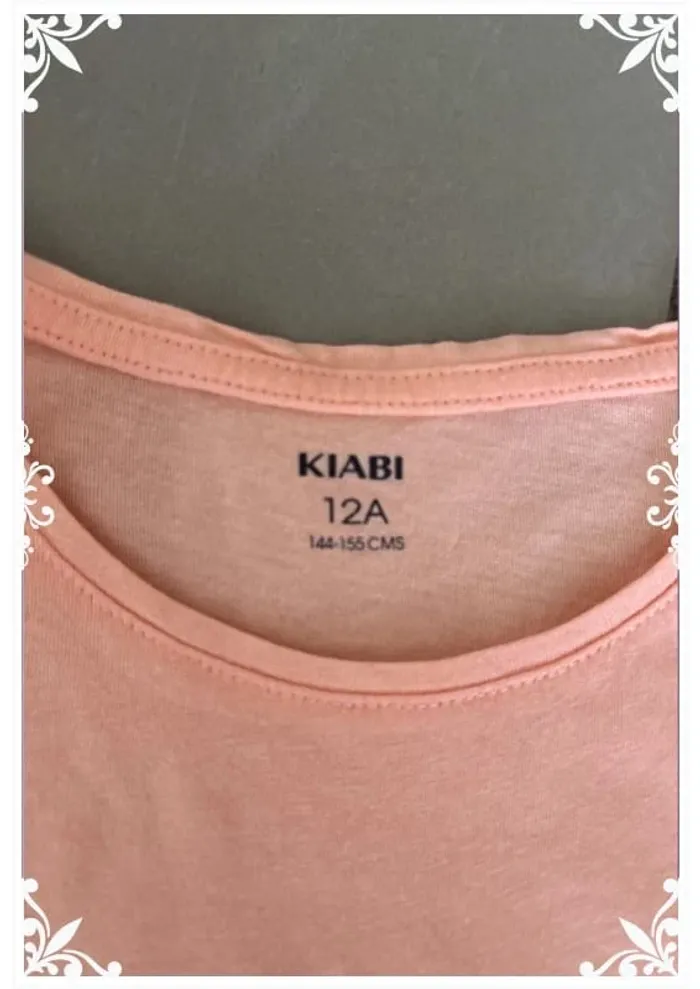 🍑 Pyjama fille 12 ans – Haut Kiabi brodé & short fait main 🌸 - photo numéro 5