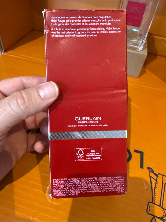 Flacon vide guerlain habit rouge 200ml rare pour collectionneur - photo numéro 5