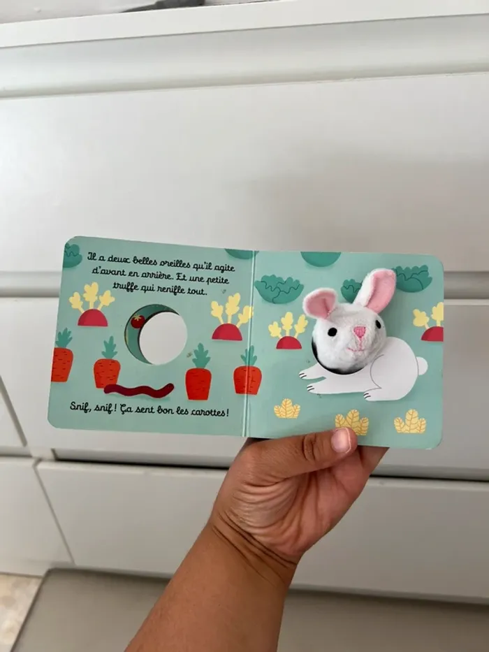 Marionnette Doudou Lapin | Livre et jouet pour tout-petits - photo numéro 6