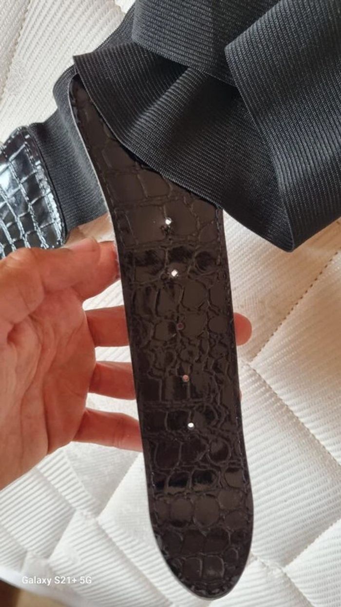 Ceinture élastique femme noire - photo numéro 4