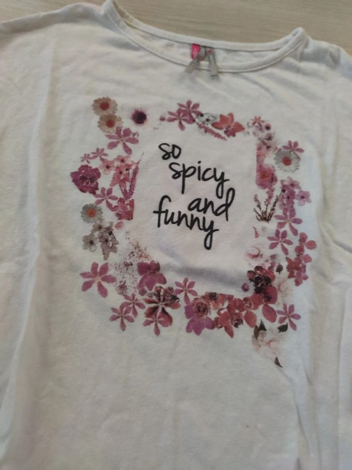 Tee shirt pull fin très léger orchestra fleurs 8 ans - photo numéro 2