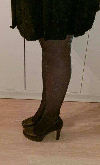 Collant pailleté transparent femme