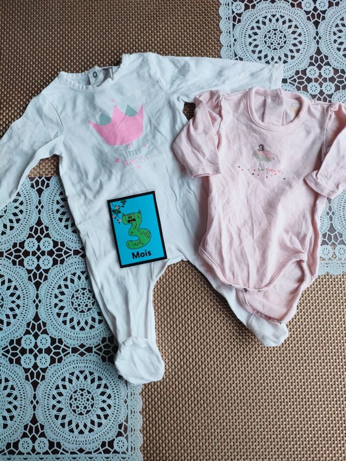 Ensemble Pijama bodie fille 3 mois
