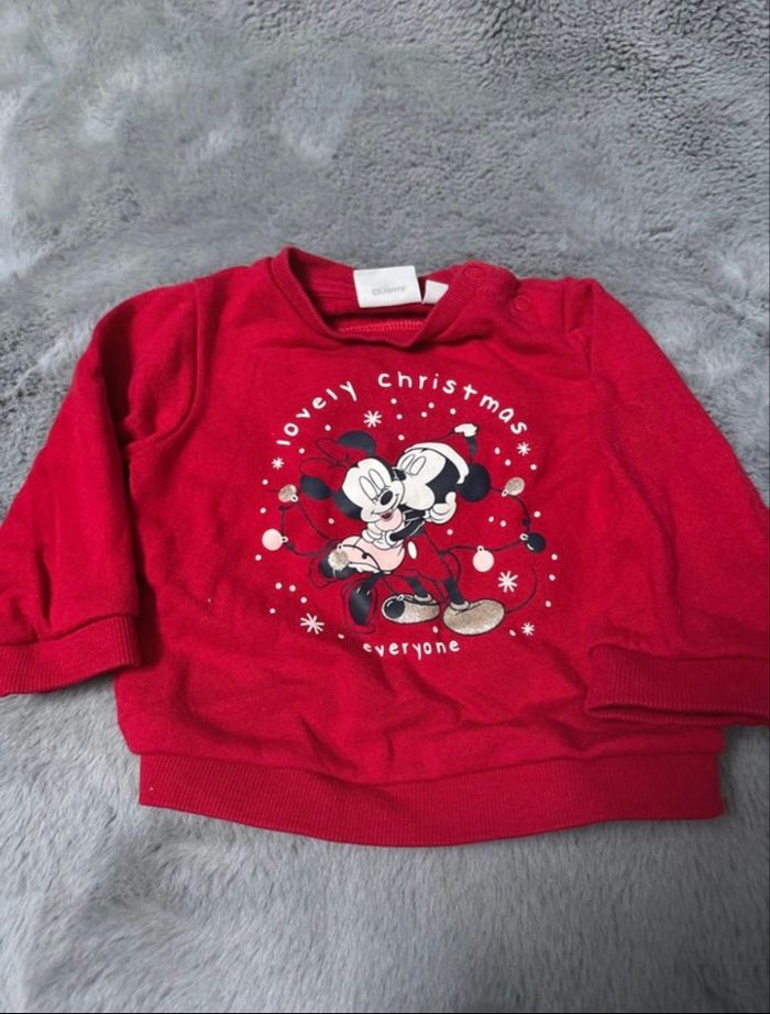 Sweat rouge Mickey Minnie