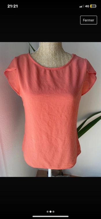 Promod haut chic corail haut dos nu do noeuds m