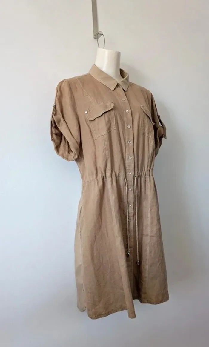 Robe d'été en lin et coton - DECA - taille 4 (44) - photo numéro 2
