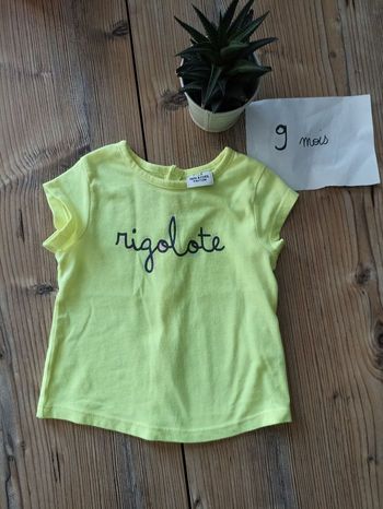 T-shirt fille 9 mois