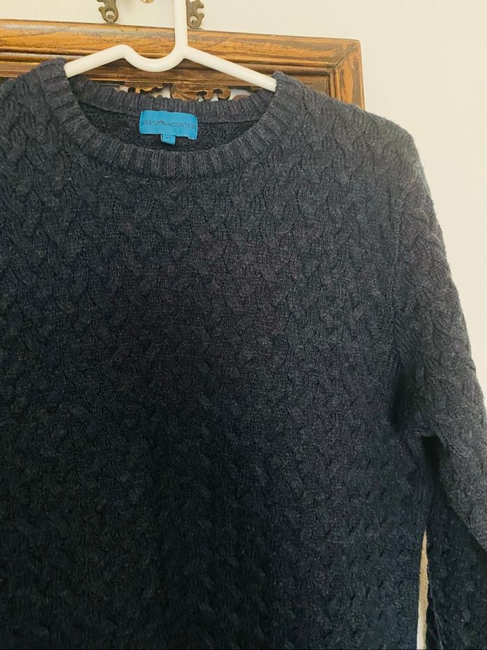 Pull tricot homme bleu marine S - photo numéro 7