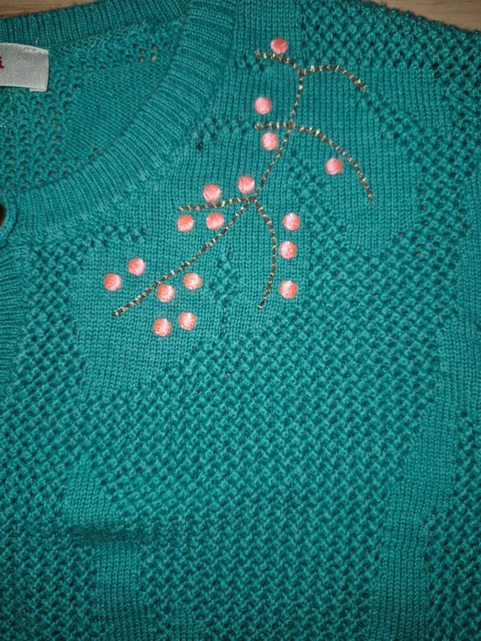 Gilet Catimini vert 5 ans - photo numéro 3