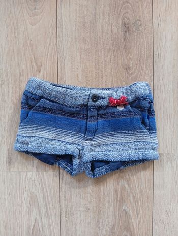 Short bleu rayures Miniman 4ans