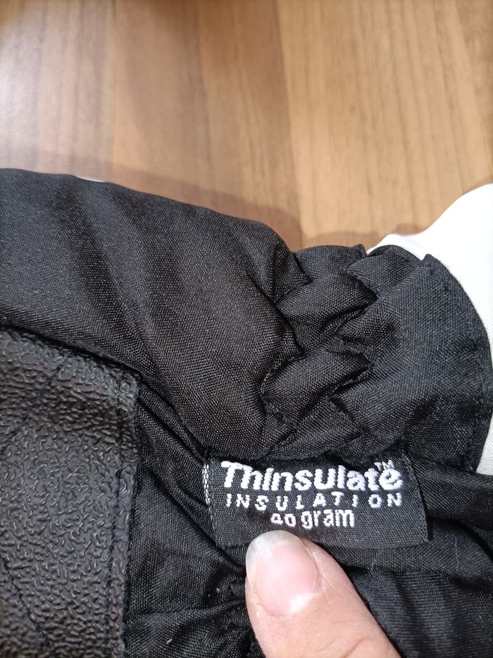 Gants mouffles ski noir et blanc flocon neige 8-10 ans - photo numéro 4