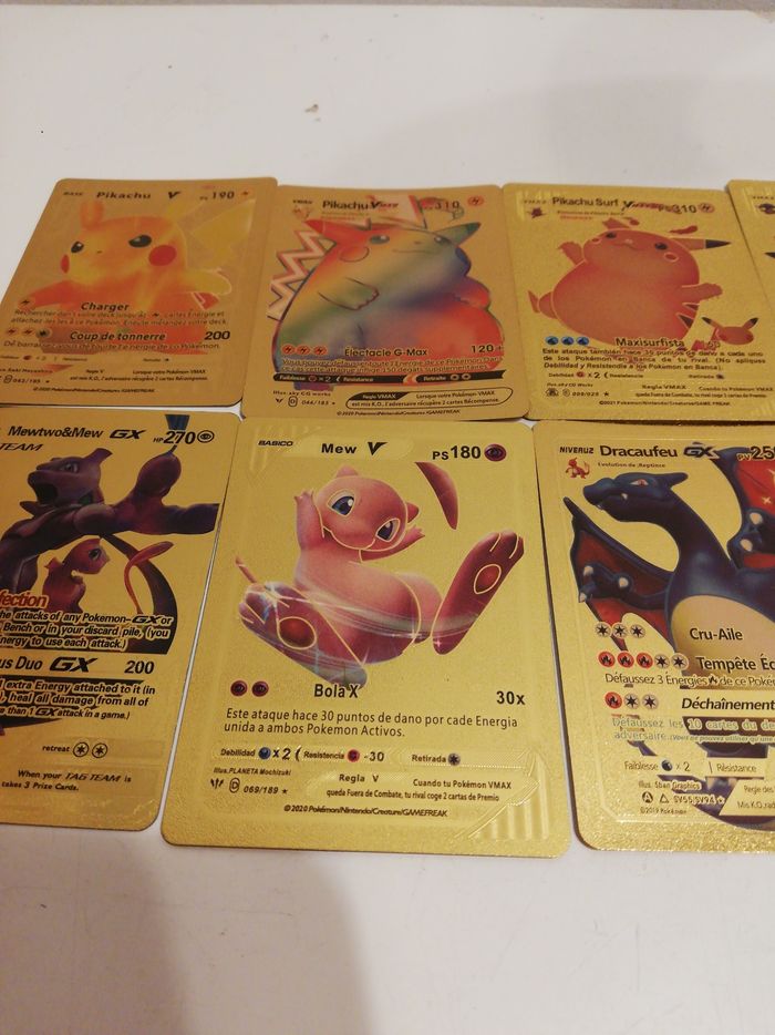 Cartes pokémons en or vraies - photo numéro 2