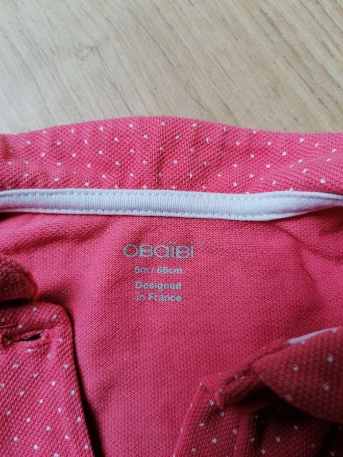 Tee shirt obaibi 6mois porté 1fois - photo numéro 3