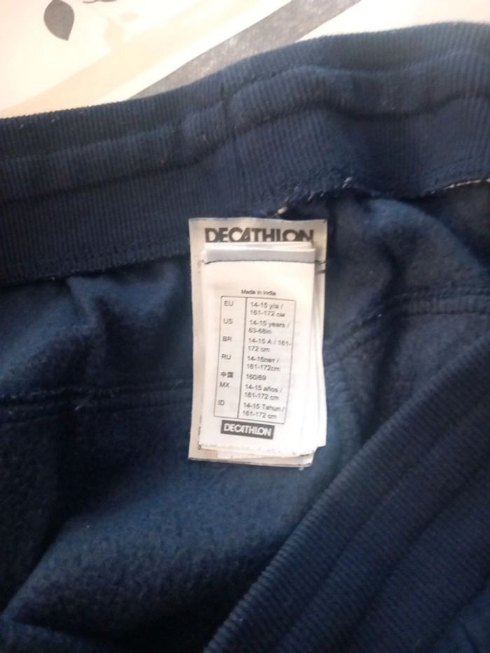 Bas jogging marine taille 14/15 ans Décathlon - photo numéro 3