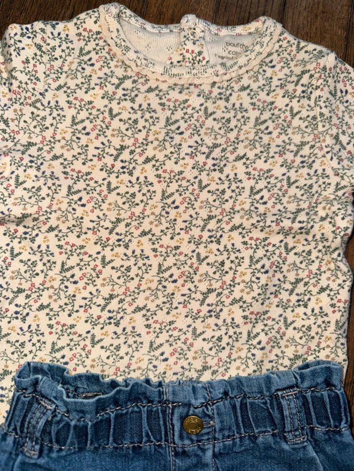 T-shirt Bout’chou et short okaidi 9 mois - photo numéro 2