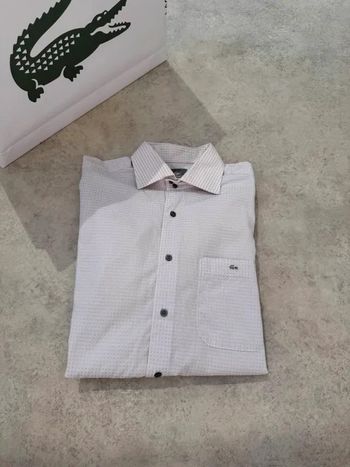 Chemise Lacoste manche longue Taille L blanc Homme Men CHE77