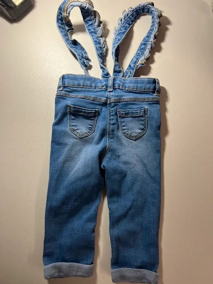 Jean a bretelle fille 9 mois - photo numéro 4