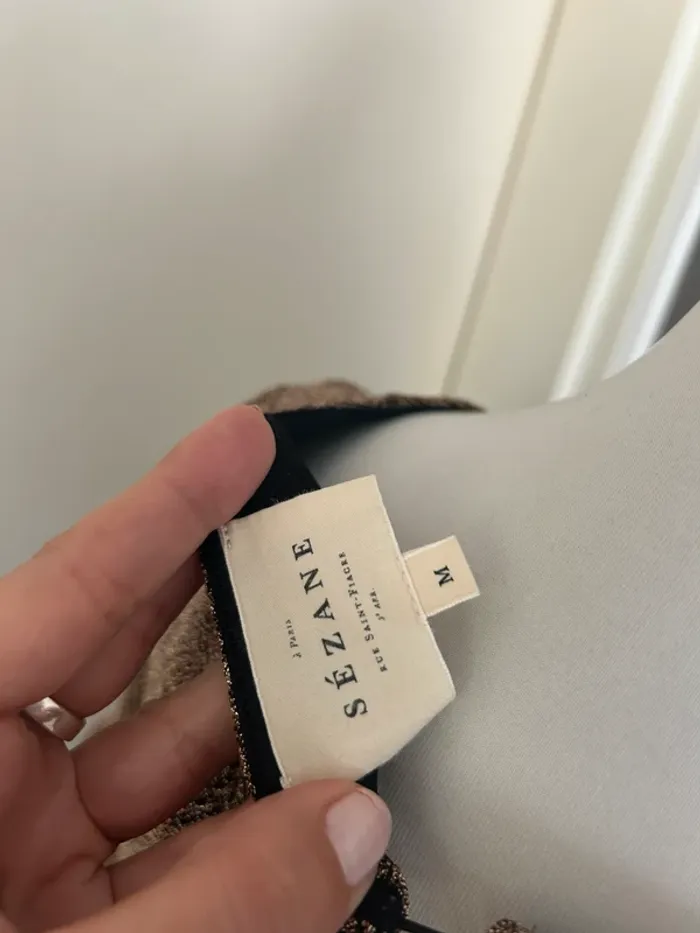 Sezane robe Janet , noire dorée taille M/38 - photo numéro 8