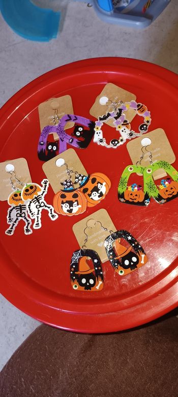 Boucles d'oreilles halloween prix à l'unité