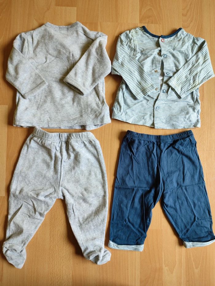 Lot 2 pyjamas 2 pièces chaud Kiabi et mi-saison OBAÏBI en 6M - photo numéro 2
