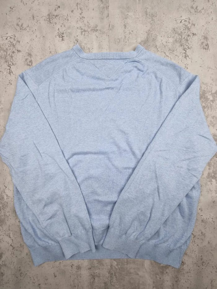 Pull col V Tommy Hilfiger bleu ciel – Taille XXL Homme - photo numéro 4