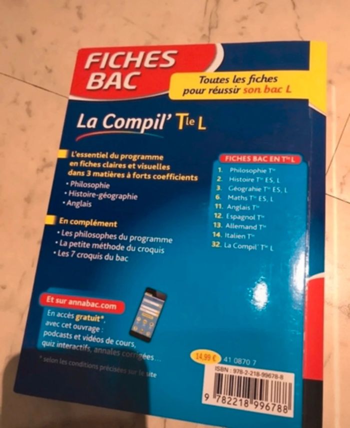 Fiches Bac Terminale L - photo numéro 2