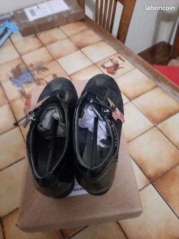 Derbies cuir à lacets et zip côté - noir - pointure 37 - Pédiconfort