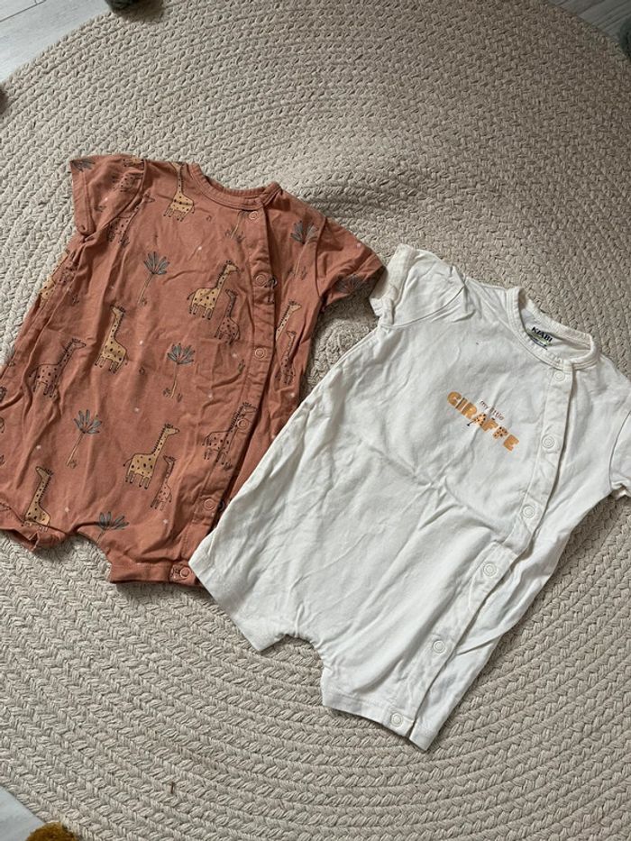 Lot de 2 barboteuses kiabi 6 mois