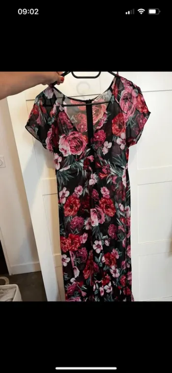 Robe longue fleurs
