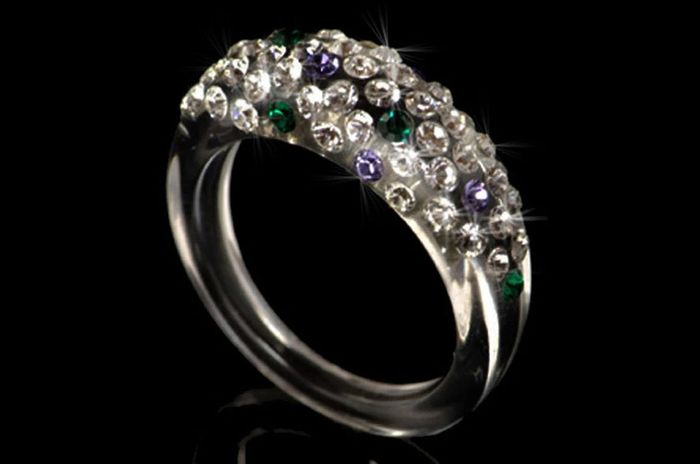 Bague en cristal cristaluna mona acrylique transparent swarkovski neuf 100 303 g3 - photo numéro 5