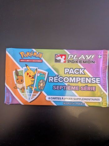 Pokémon booster récompense série 7 sept Play! Seven league. Scellé et neuf