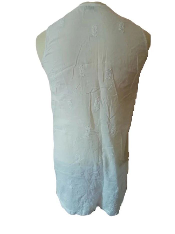 Robe Coline Blanche avec broderies Taille L - photo numéro 3