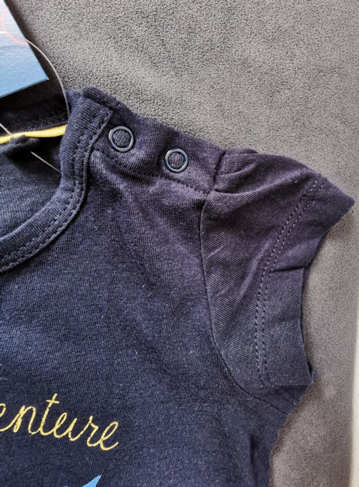 tee-shirt bleu - Lupilu - 18 mois - photo numéro 4