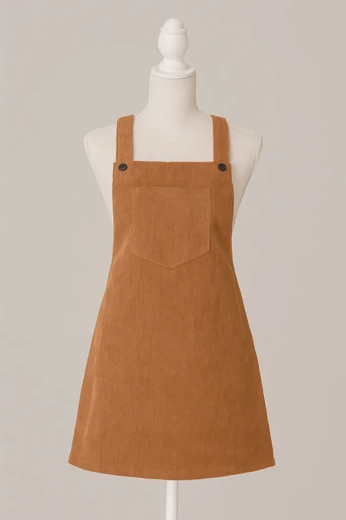 Robe  salopette courte en velours