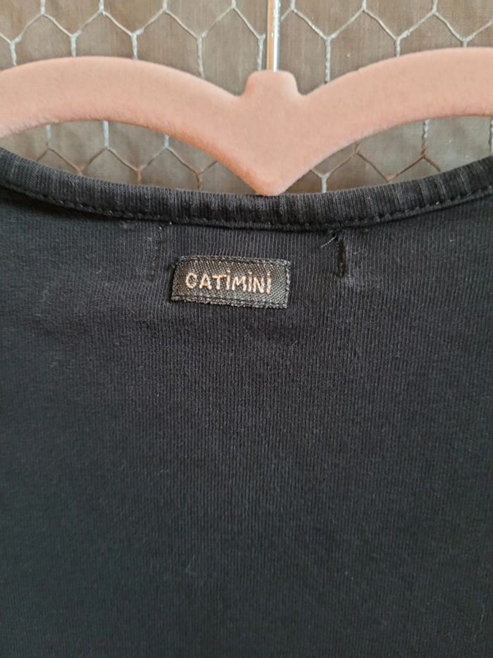Tee shirt ML Catimini fille taille 2 ans noir - photo numéro 3