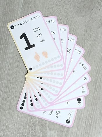 Grandes cartes pour apprendre à compter de 1 à 10