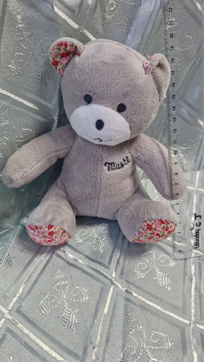 Ourson  Musti fleurs roses - photo numéro 4