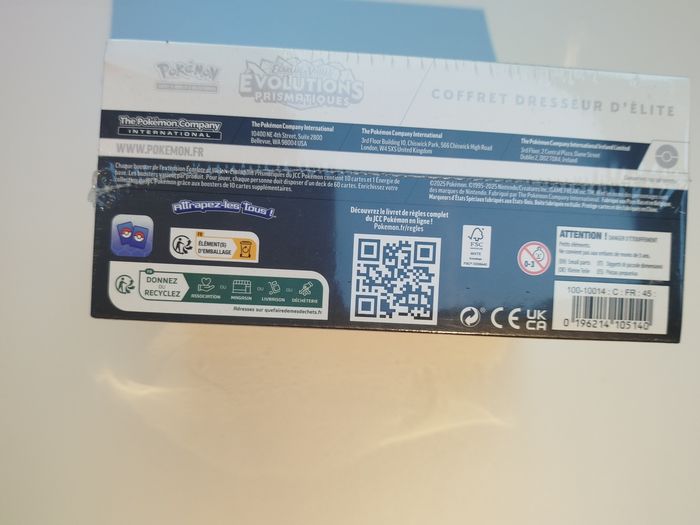 Lot de 2 : Pokémon ETB Coffret Dresseur d'élite EV8.5 Evolutions Prismatiques Neuf et scellé - photo numéro 7