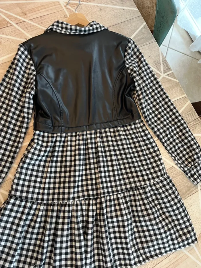 Robe babydoll vichy similicuir Taille S - photo numéro 6