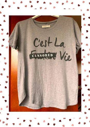 T-shirt gris Abercrombie & Fitch