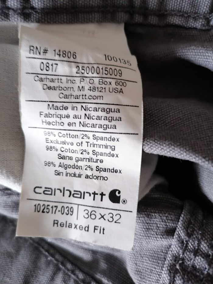 Pantalon Carhartt relaxed Fit - photo numéro 9