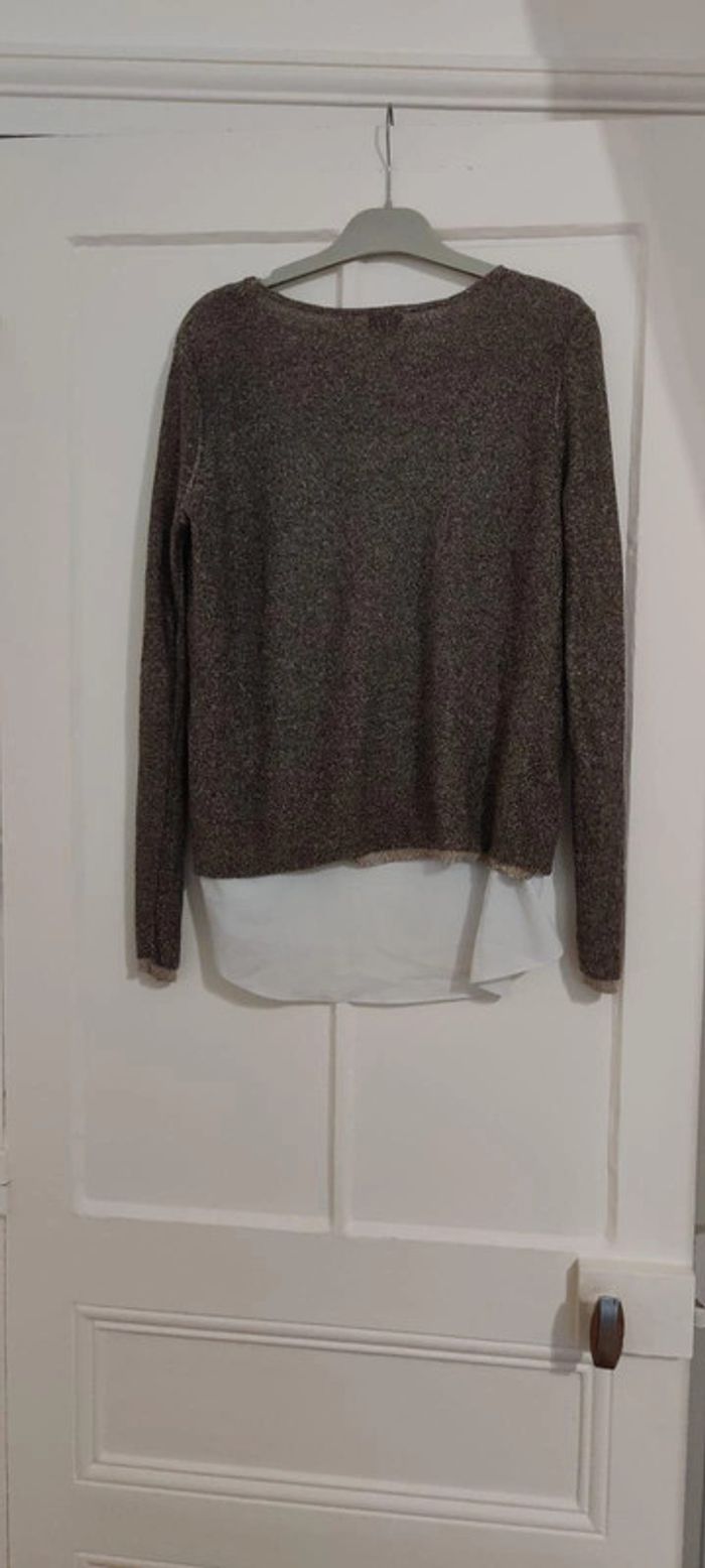 Pull doré et blanc pimkie M - photo numéro 3