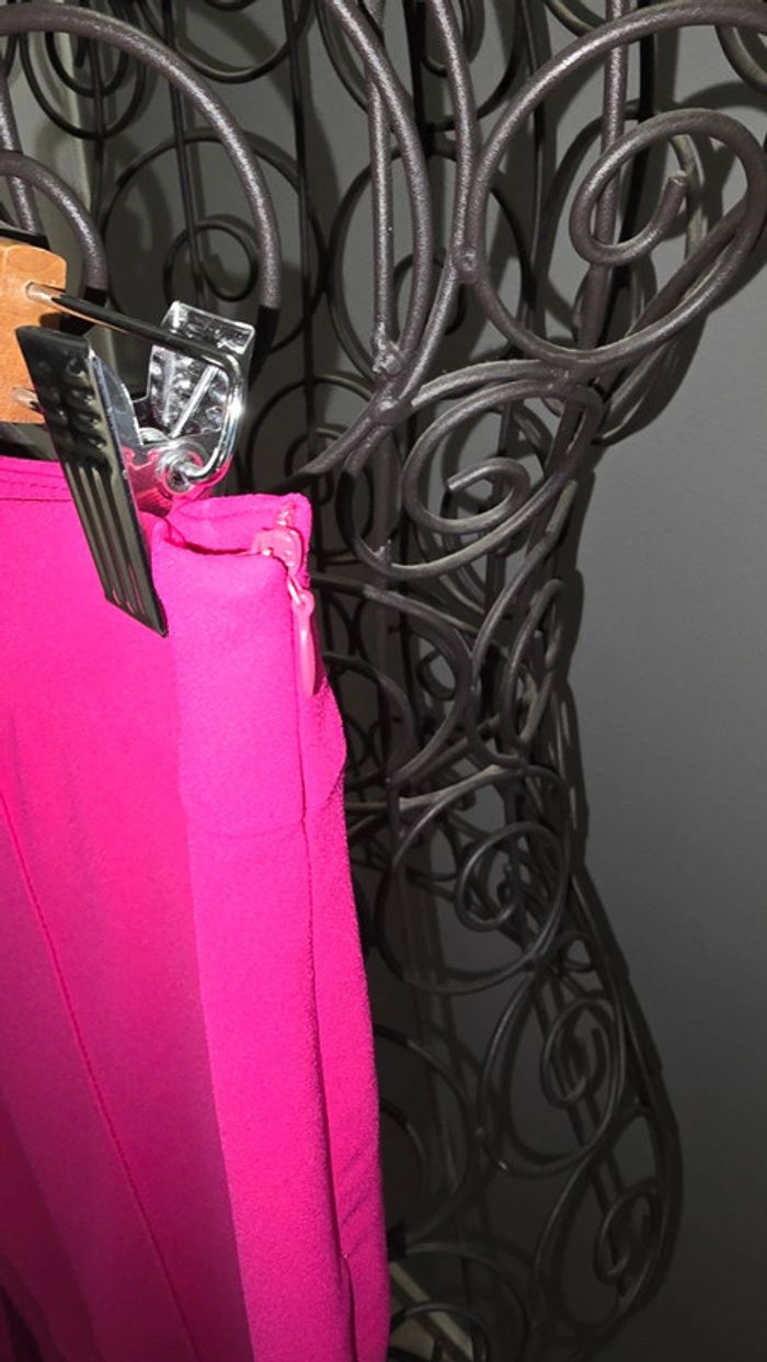 Pantalon large Zara rose fuschia - photo numéro 2