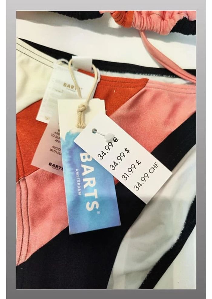 Maillot de bain de bain marron rose, blanc et noir Barts Taille bas 38 Taille haut 36 - photo numéro 3