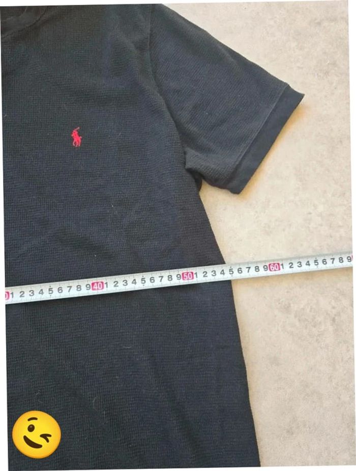 T-shirt Ralph Lauren XL coupe col rond noir Homme Men tee120 - photo numéro 6