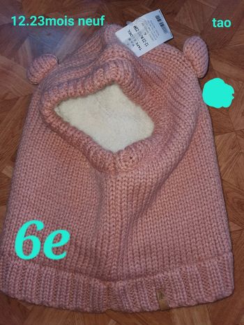 Bonnet ours bebe 12.23mois tao