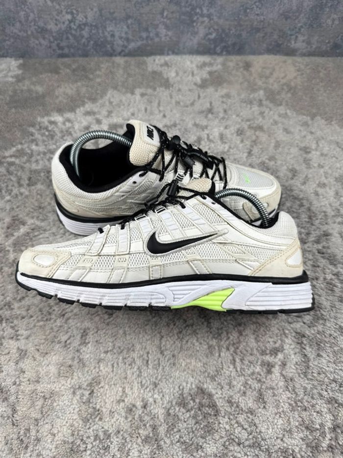 Nike P-6000 Running - Sail Black Lime Blast - White & Yellow & Black - photo numéro 7